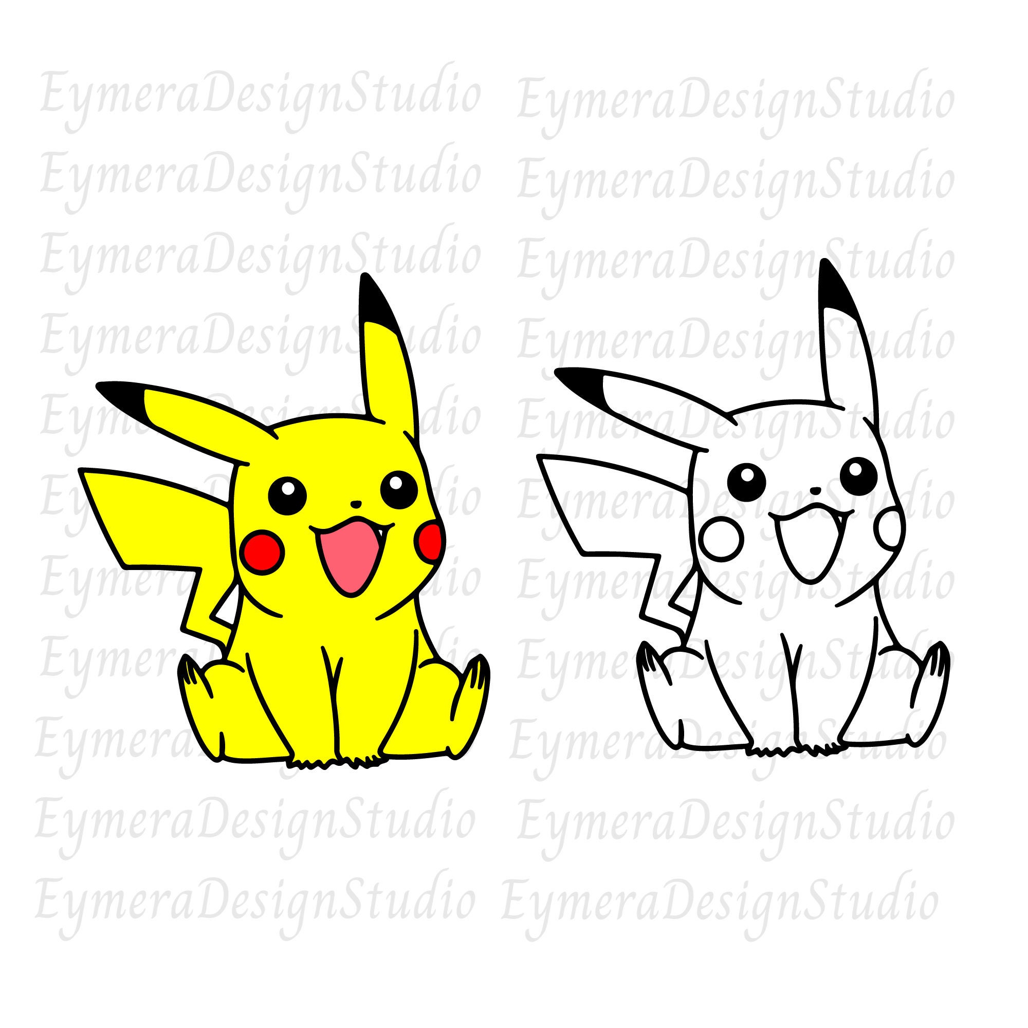 Pikachu Svg , Pikachu Png , Pokemon Cricut Vector Bundle , Png,Svg,Ai,Pdf,Jpg, Cut File For Cricut