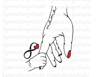 Mom Hand svg, holding hands SVG, family baby hand svg, mother and child hand svg, mother hand svg, child hand svg, png, jpg, ai, pdf