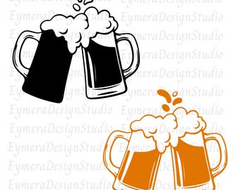 Beer Mug SVG, Beer Glass Mugs PNG, Cricut Svg Cut, Cheers And Beers Svg,Png,Ai,Jpg,Pdf,Digital Download