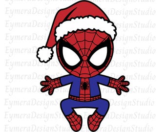 Spiderman Christmas SVG, Cute Baby Spiderman, Spiderman Baby SVG ,Png,Ai,Jpg,Pdf, Digital Download