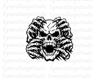 Skull with SVG, Halloween skull svg,ai,jpeg,pdf,png,dijital download