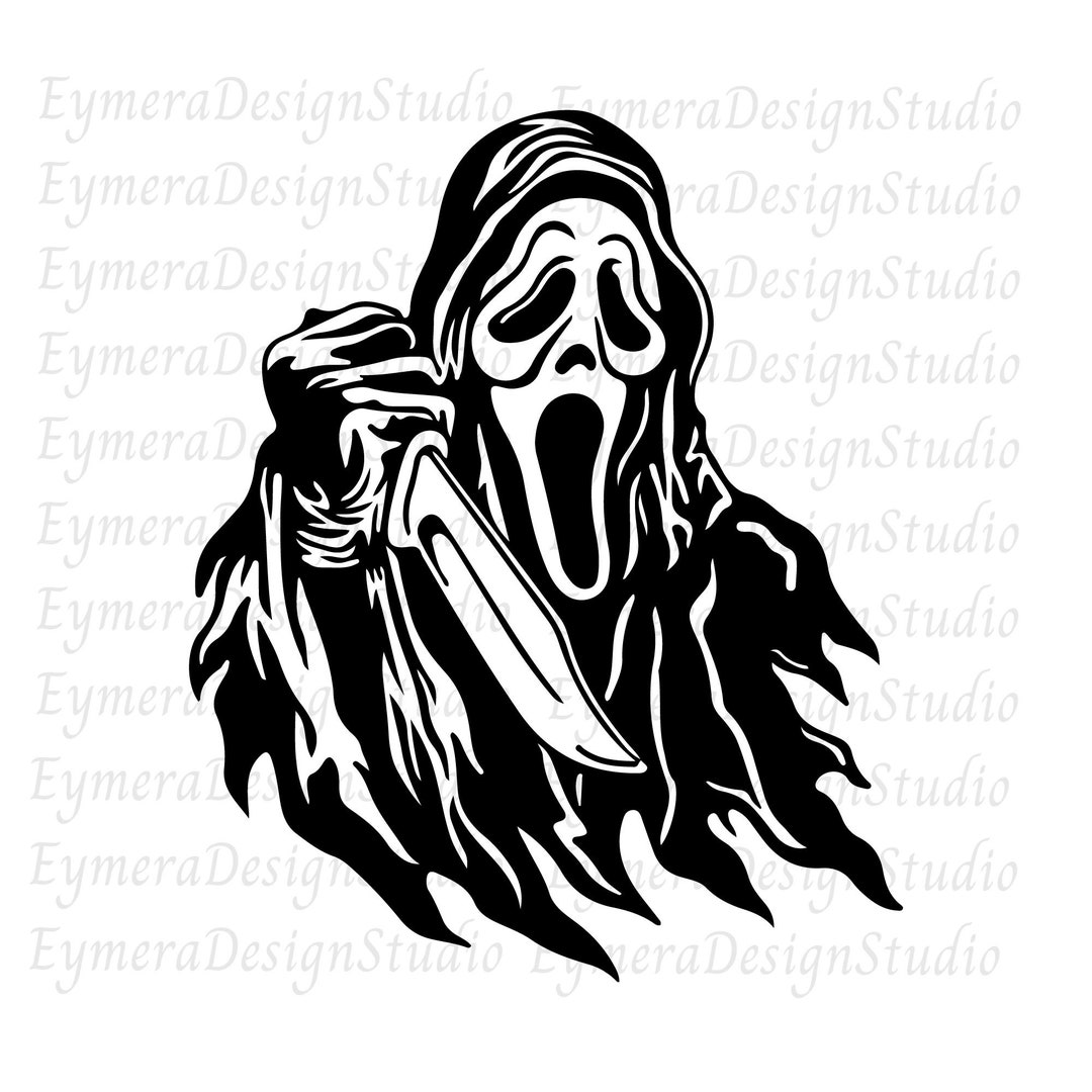 Ghost Face Svg, Scream Svg, Horror Movie Svg, Retro Ghost Face Svg, Png ...