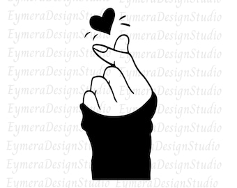 Korean Heart SVGKorean Love Hand Heart Fingers, korean love hands, heart fingers, love, love svg, heart hand svg,png,ai,jpg,pdf
