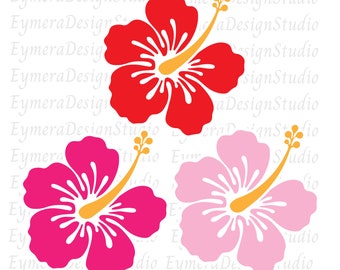 Hibiscus Svg, Hibiscus Clip Art, Hawaiian Flower Svg, Hibiscus Flower Svg, Flower Svg, Png, Ai, JPG, Pdf, Digital Download