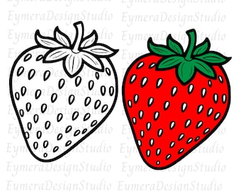 Strawberry Svg, svg files,Digital Download,Strawberry Fruit Svg, Silhouette Svg,Png,Ai,Jpg,Pdf,Instant Download