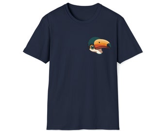 Unisex cotton t-shirt with Toucan Toco pattern - Punchy and trendy design