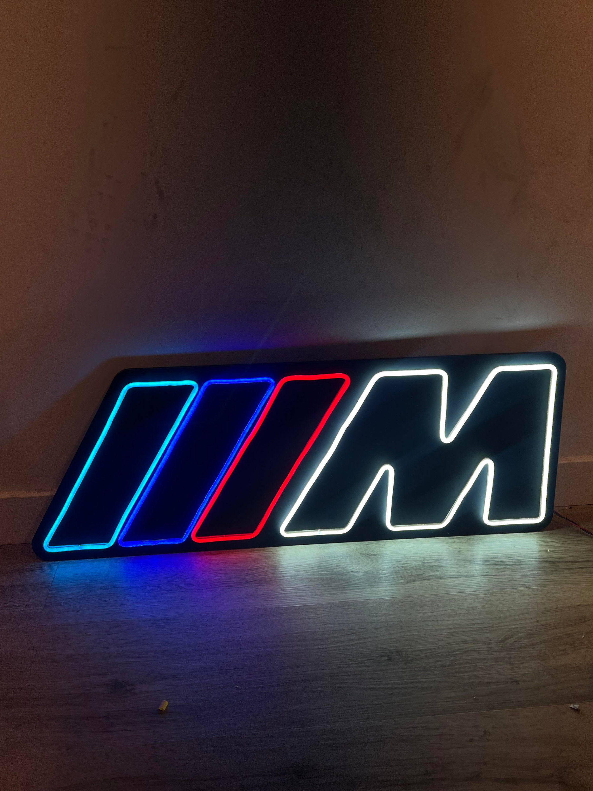 b m w logo néon signe au néon personnalisé signe au néon chambre fête bar  mur chambre décor logo marque chute swoosh led lampe chambre