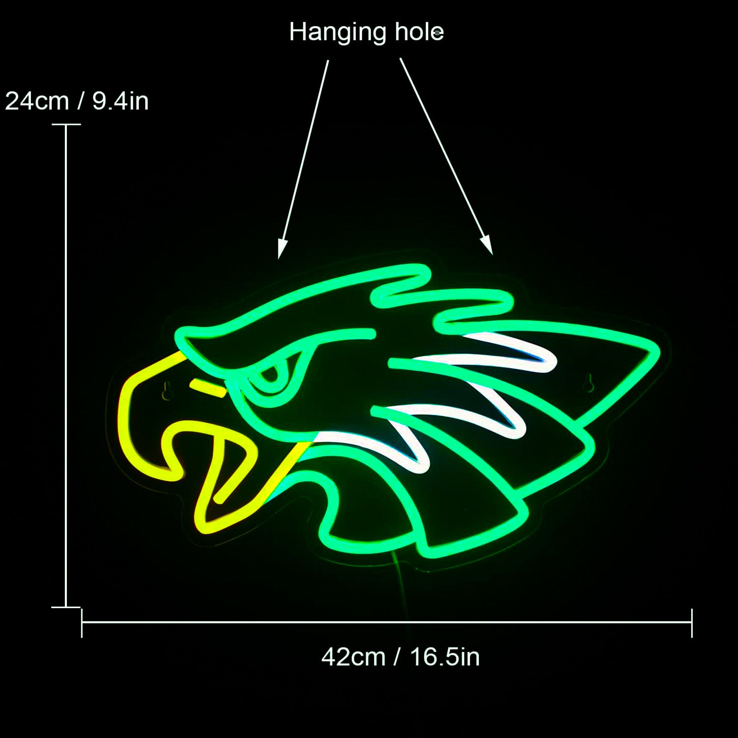 NFL Green Eagle Neon Sign Neon LED Sign Acrylic Neon Sign Football Fan LED Sign Man Cave Sign