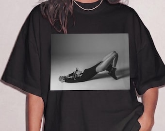 Lets Misbehave Minimalist Graphic Black And White Tee