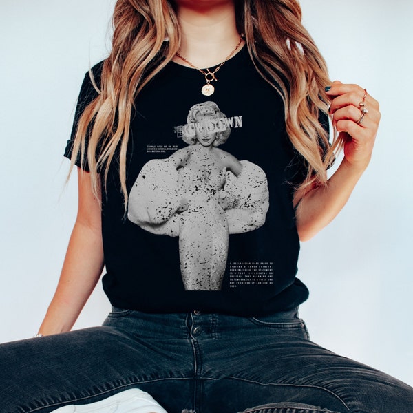 Retro 80s Madonna T-shirt, Material Girl Tee, Vintage Black And White Madonna Concert T-Shirt, Madonna 80s 90s Classic Concert Merch