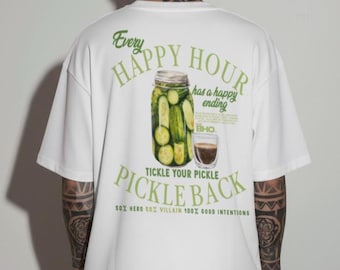 Funny Pickle-Back Cocktail TeePickle Lover, Retro Aesthetic, Funny Drinking Tee, Retro 90s Bootleg, Alcohol Humor Unisex Tee