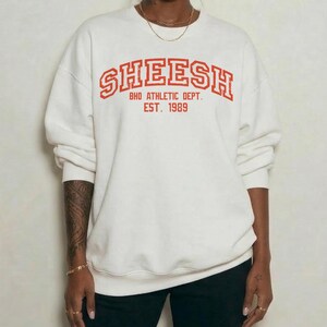Sheesh Meme Sweatshirt, Gen Z Sassy 90s Style Crewneck