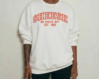 Sheesh Meme Sweatshirt, Gen Z Sassy 90s Style Crewneck