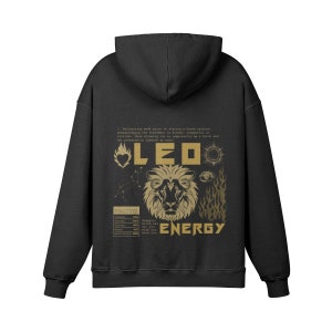 Leo Zodiac Sweatshirt, Star Sign Hoodie, Zodiac Shirt, Design Hoodie, Pullover, Birthday Astrology Gift, Valentine Gift, Gold Hoodie