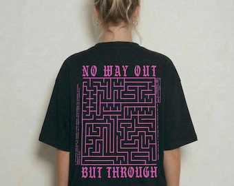 Labyrinth Maze, 90s Vintage Style Back Graphic, Feelings Tee