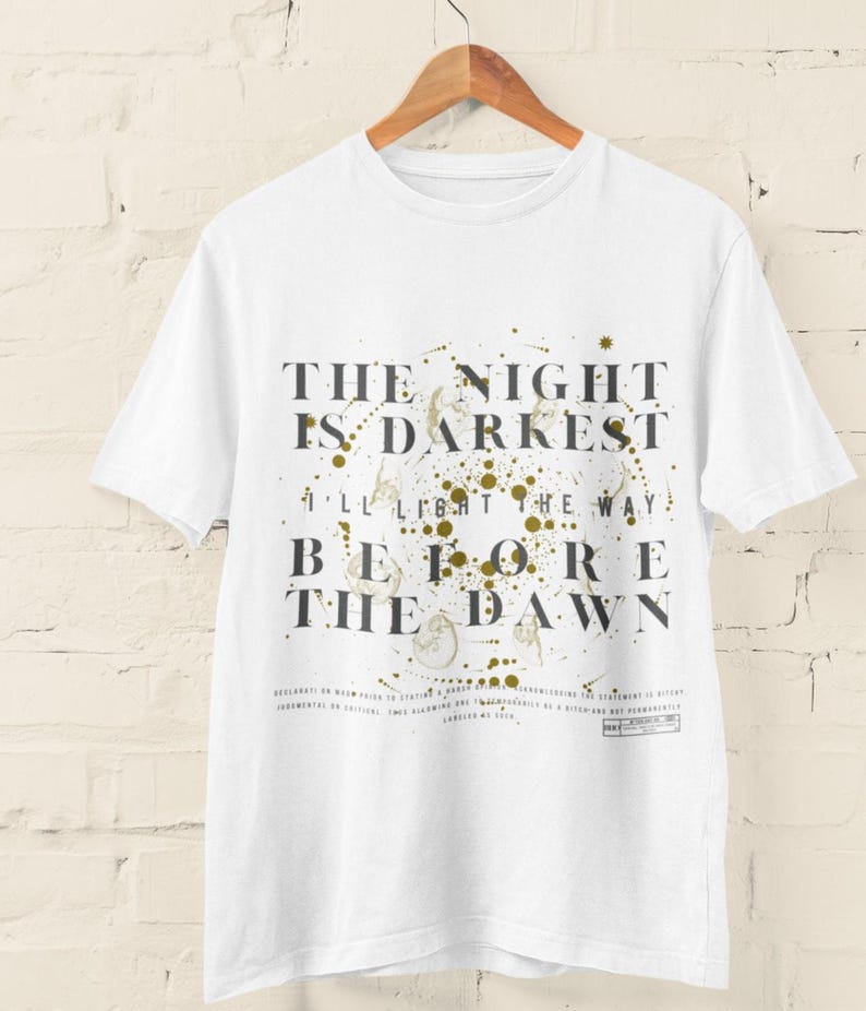 Girl Power, Feminista, Florence and The Machine, La noche es más oscura antes del amanecer, Motivacional, Camiseta de festival, Camiseta activista única, Movimiento imagen 4