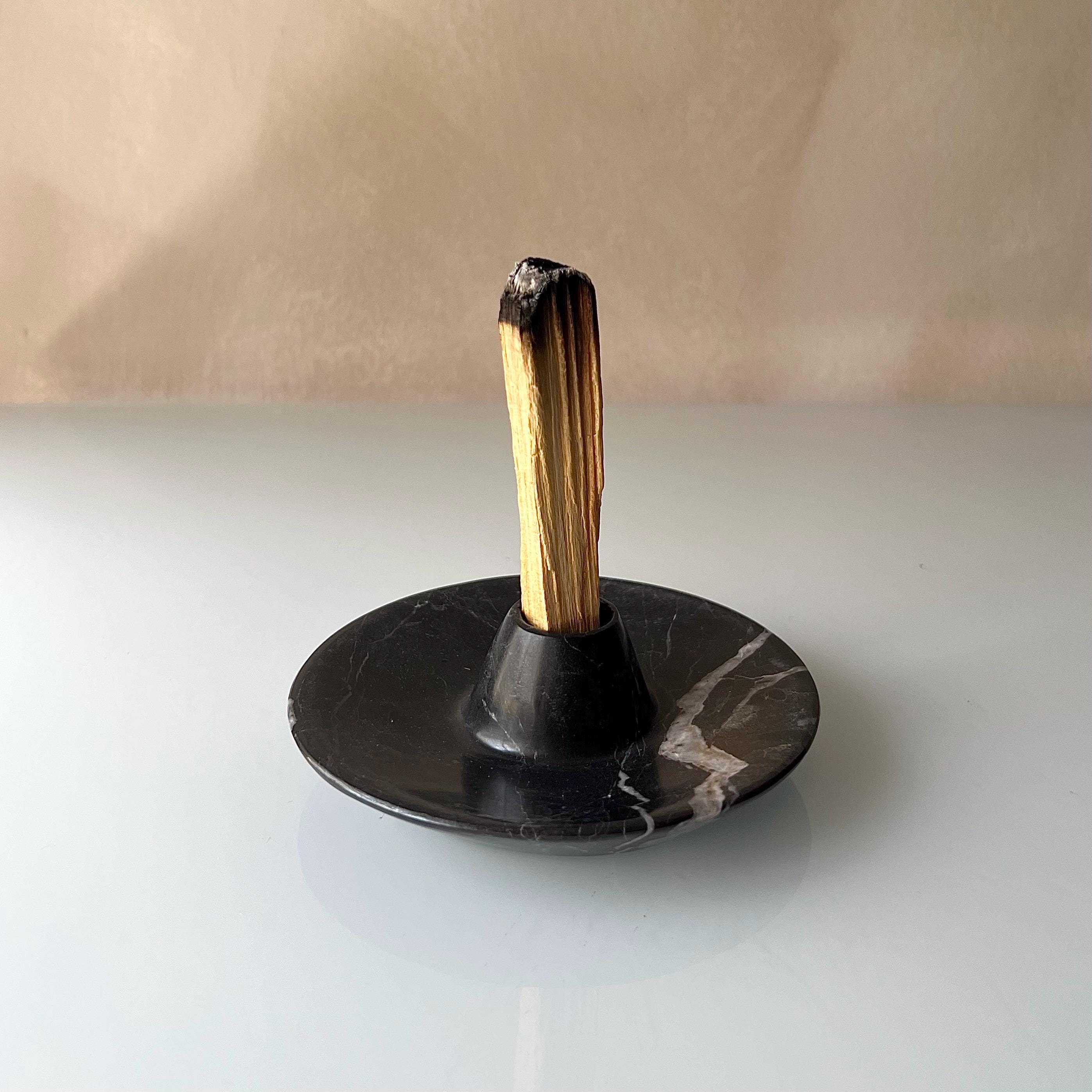 Black Marble Incense/palo Santo Holder - Etsy