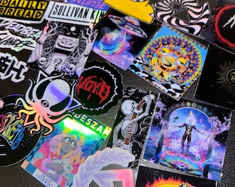 Edm Sticker Pack / Trippy Sticker Pack / Mystery Sticker Pack / Festival Sticker Pack / Rave Sticker Pack / FREE SHIPPING