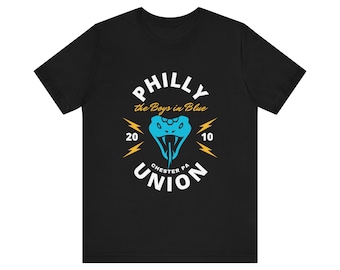Vintage Styled Snake Club Philly Union MLS Team Unisex Jersey Short Sleeve Tee