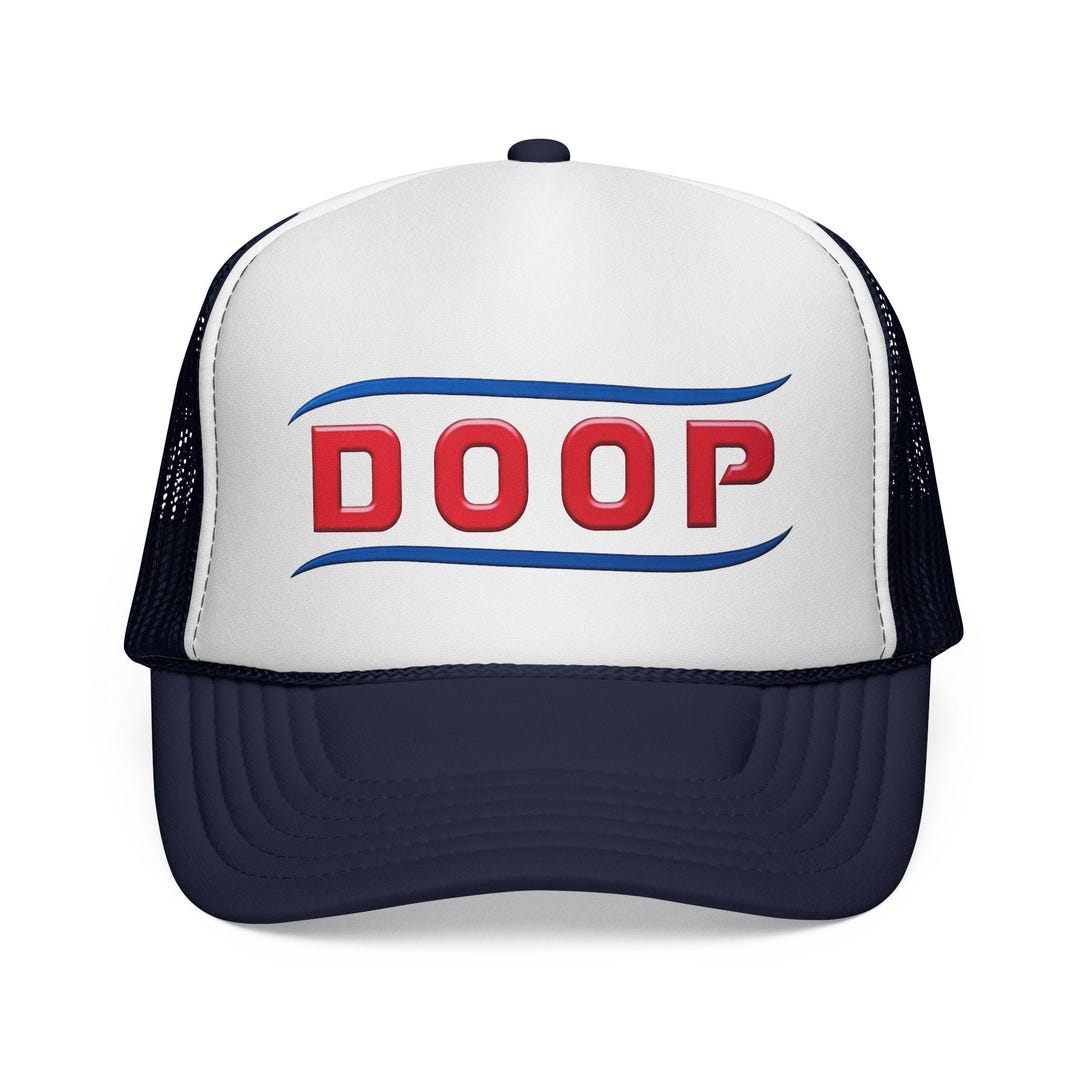DOOP Logo Trucker Cap | Embroidered Retro Logo Trucker - Etsy