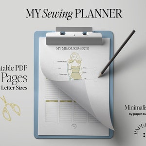 Ultimate Sewing Planner PDF – Printable Project & Fabric Tracker, A4/Letter, Instant Download