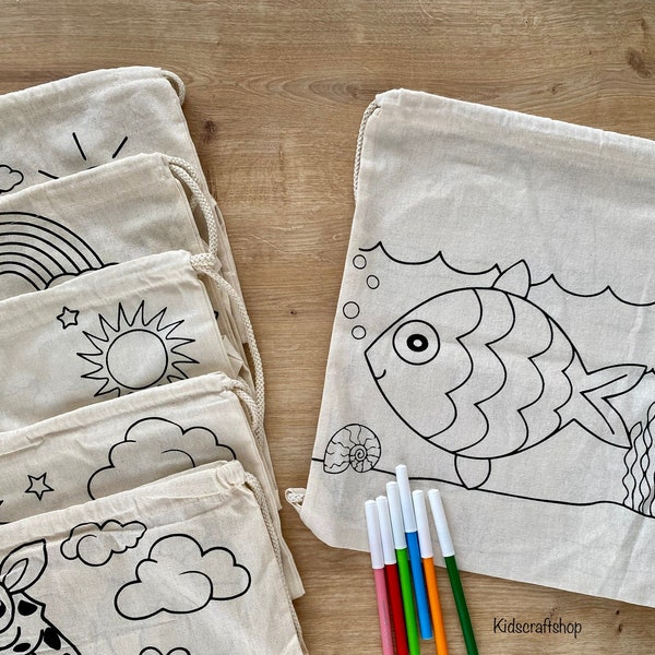 Coloring Bags for Kids - Etsy
