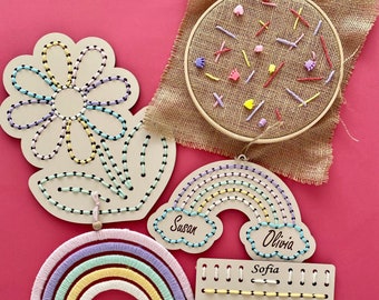 Kinder Bastelbox 5 Stück / Nähen lernen / Erstes Nähprojekt für Kinder / Nähzeug für Vorschulalter / Basteln für Kinder / Dıy Art Kit