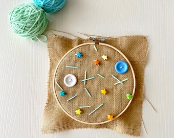 Montessori Nähset/Kinder Nähset/Kinder Handarbeiten/Lernen zu nähen/Bastelkasten für Kinder/Nähset für Kinder