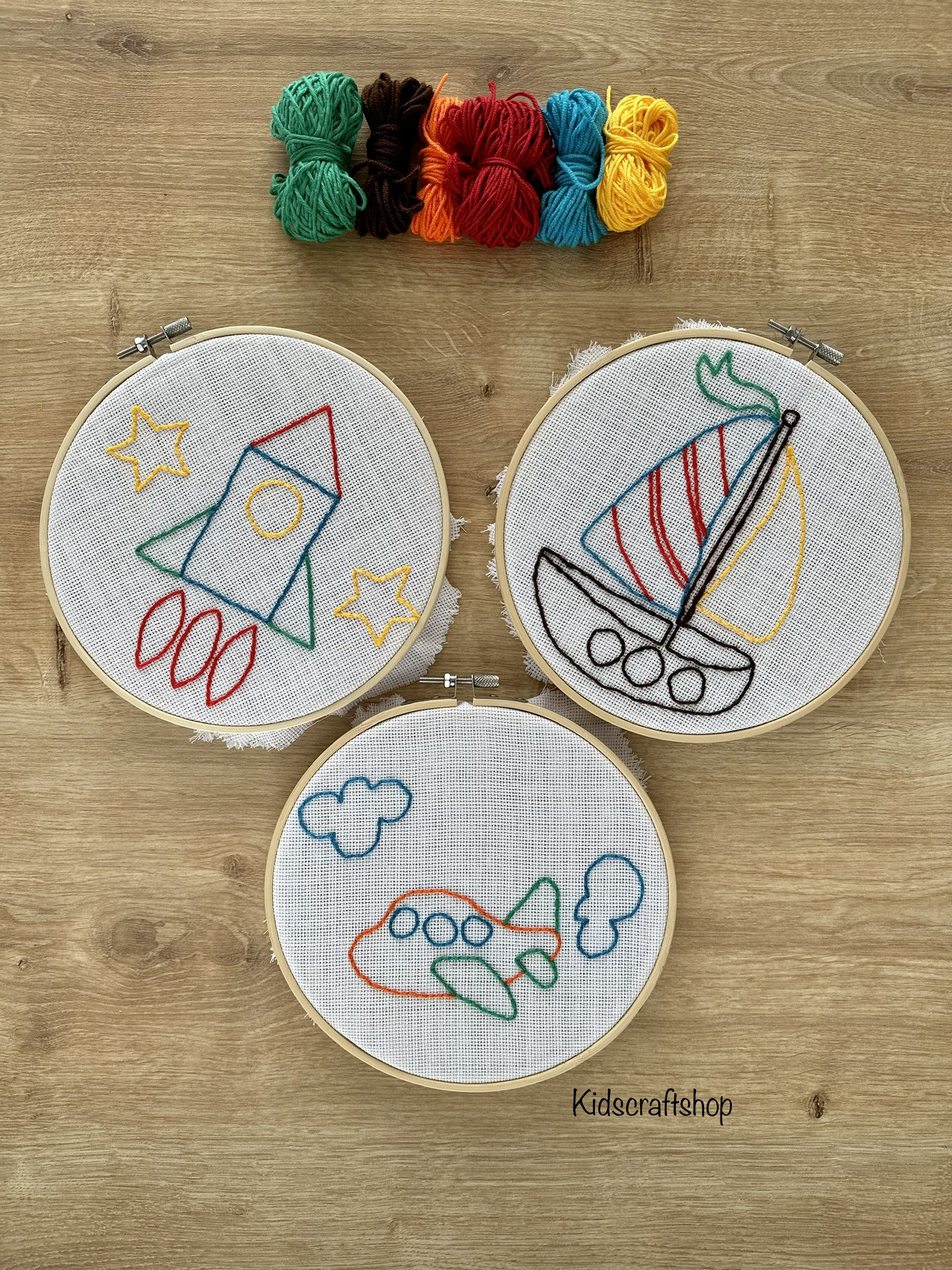 Montessori Nähset/Stickset für Kinder/Kinder Bastelpackung/Vorschulaktivitäten/Erstes Nähprojekt für Kinder