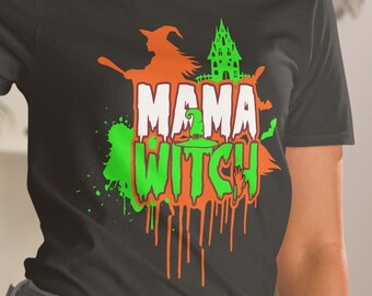 Mama Hexe T-Shirt, Halloween Kleidung, Witchy Mom Geschenk