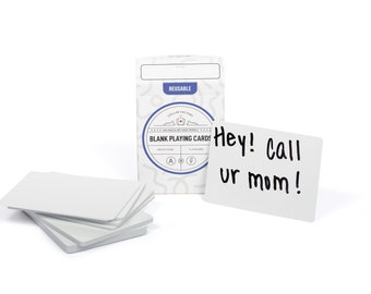 Reusable, Dry Erase Blank Playing Cards (52 Count)