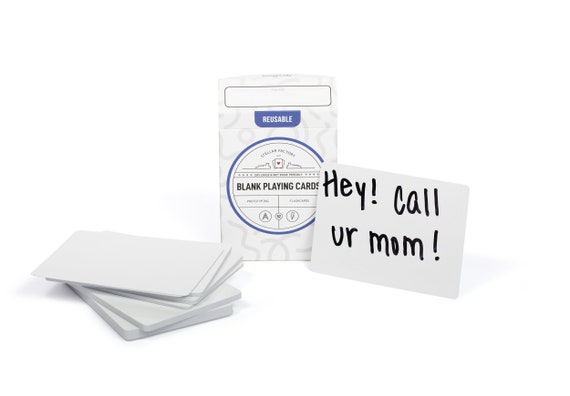 Reusable, Dry Erase Blank Playing Cards (52 Count)