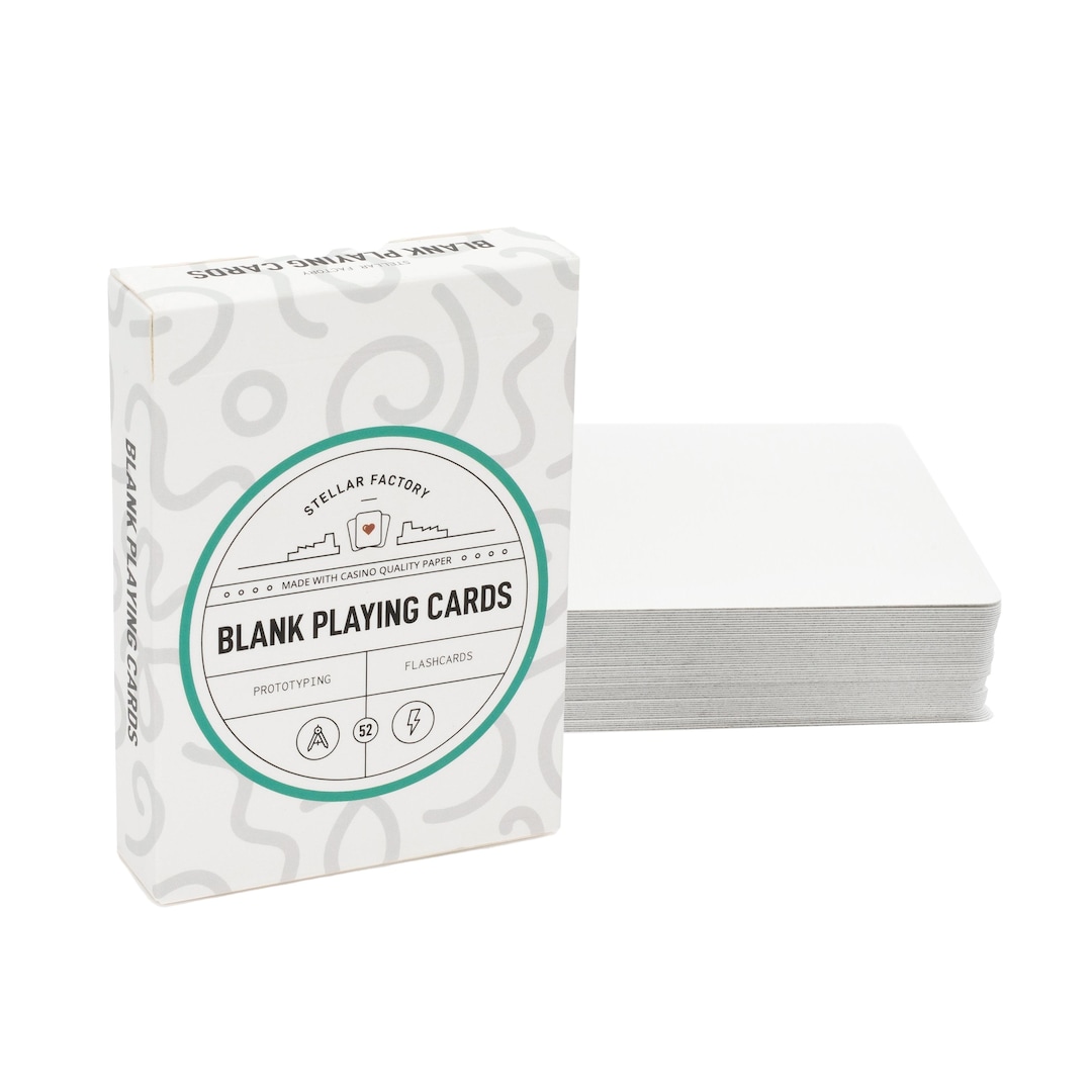 Blank Playing Cards: DIY Flash Cards & Game Design (52 Count) - Etsy