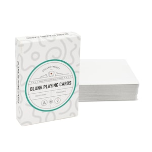 Cartes à jouer vierges premium (bricolage, cartes flash et conception de jeux) - 52 pièces