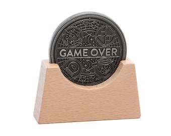 Game Over Coin with Display Stand