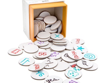 Dry Erase Tokens: Reusable for DIY, Game Design, and RPG Character Tokens