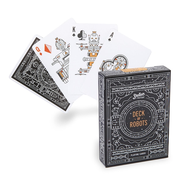 Deck of Robots Playing Cards: Casino Quality, Made in USA