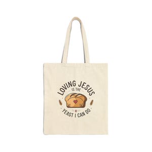 Loving Jesus Canvas Tote Bag - Eco-Friendly,  Reusable Grocery Bag