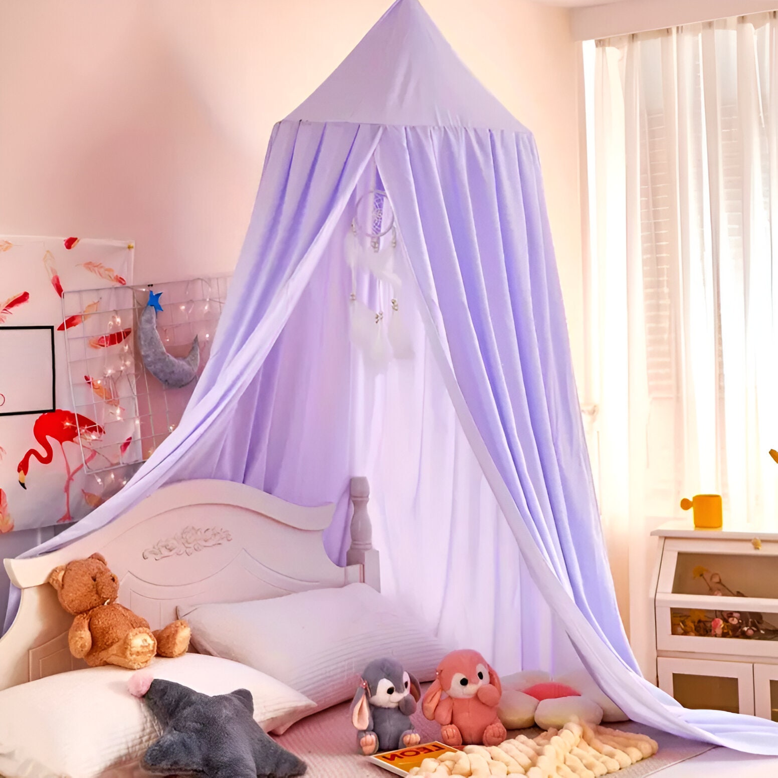 Mosquitera para cama doble para el hogar y el jardín, dosel de cama para  niños, mosquitera, cortina de cama, tienda de cama a prueba de polvo -  AliExpress
