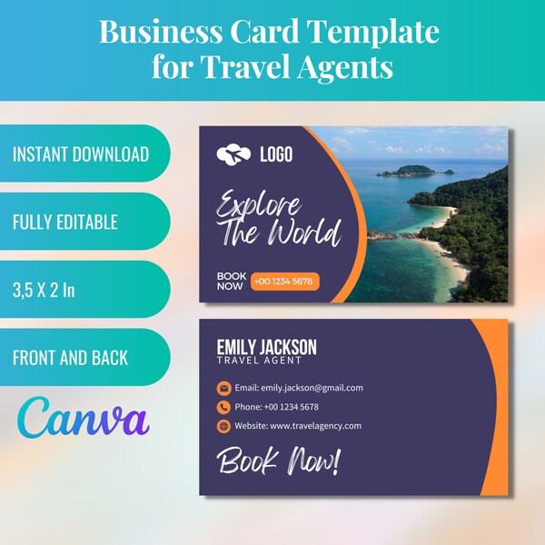 Travel Agent Business Cards Etsy