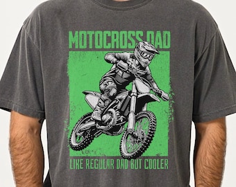 Motocross Dad Comfort Colors T-Shirt, Biker Father's Day Tee