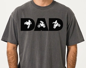 Motocross Dad Comfort Colors Shirt Gift, Biker Dad Tee