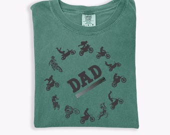 Motocross Dad Comfort Colors T-Shirt, Biker Fan Apparel