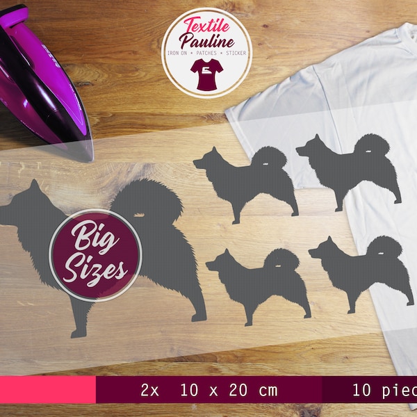 Iron-on / iron-on image ISLANDHUND / Iceland Dog - 10 pieces / pieces (2x - 10 x 20 cm) - flex foil / flex foil