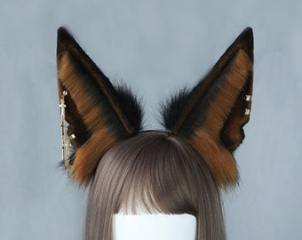 Anubis Dieb Ear, Fluffy Wolf Ears Aritificial Furry ears Faux Fur Ears, Wolf Ear Headband Wolf, Cosplay Ear Cosplay Props Halloween Costumes