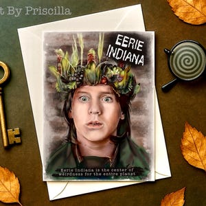 Cartão inspirado em Indiana – Fan Art de Marshall Teller – Cartão de felicitações em branco A6