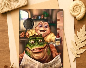 Not the Mama! - Art Print Card, Baby Sinclair with Earl A6