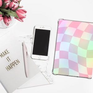 cute checkered groovy pattern insert for kindle signature, paperwhite and colorsoft