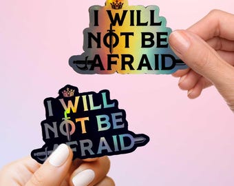 Throne of Glass Sticker I will not be afraid Aelin Quote Bookish Laptop Decal Book Lover Gift Officially Licensed SJM fan merch TOG Kindle