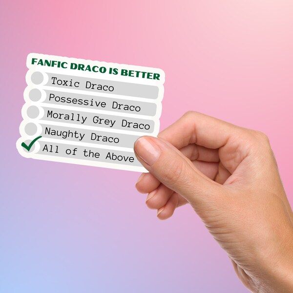 Draco Malfoy Fanfic Sticker - Dramione Sticker - Dracotok